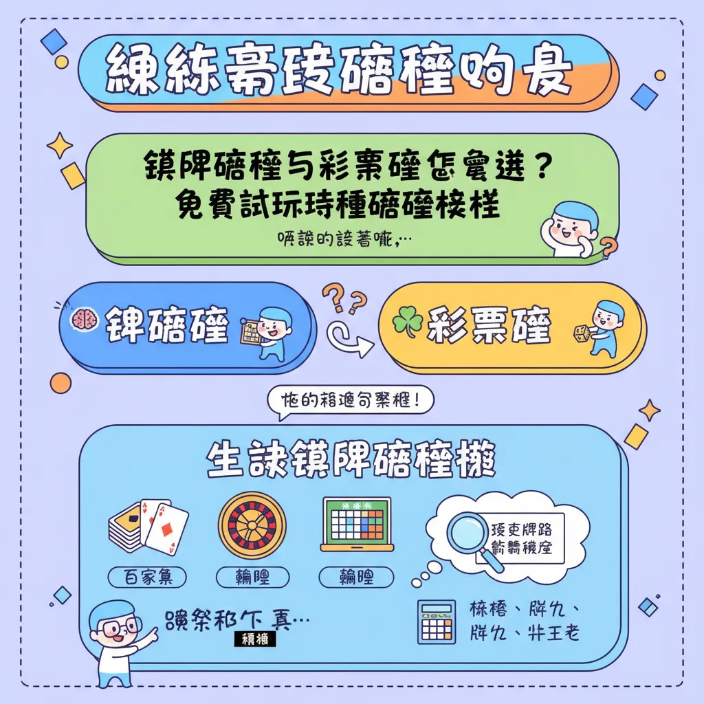 棋牌遊戲與彩票遊戲怎麼選？免費試玩體驗遊戲機制